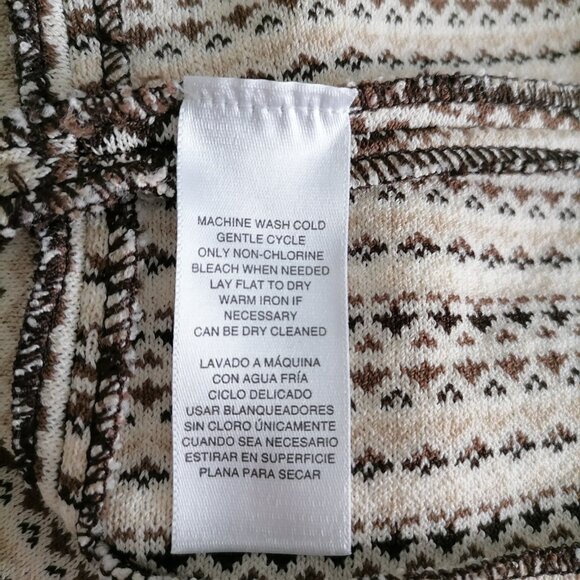 Vintage AK Anne Klein Women's Brown-Cream Striped Two-Button Blazer Knit S - Picture 6 of 7